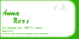 anna meri business card